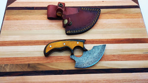 Alaskan Ulu Knife with Damascus Steel Blade | Jager Knives