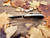 Walnut Handle Damascus Steel Tanto Style Folding Knife